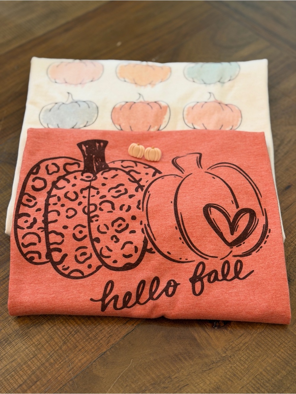 TWO Pumpkin, Fall Teacher T-Shirts